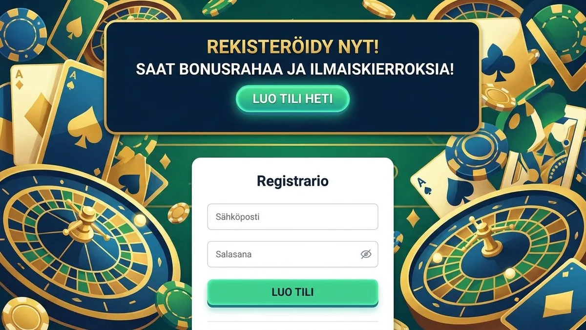 Rekisteröidy bonuksella